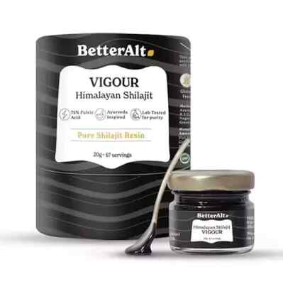 Better Alt 100% Pure Shilajit Resin with 87 Trace Minerals | 20gm (Pack of 1).