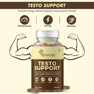 Herbal max Testo Support Supplement pack of 2