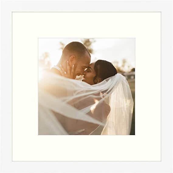12x12 White Picture Frame for 8x8 Photo Wall Mount Wide Molding Gallery Display