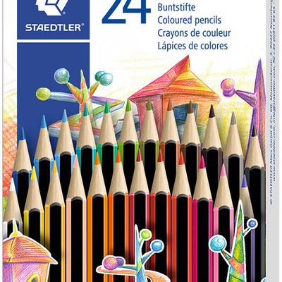 STAEDTLER Noris Colour Pencils - Assorted Colours (Pack of 24) - NEW