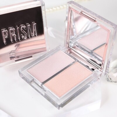 CLIO Prism Highlighter Duo #01 Cream Fizz Pressed Powder Korean Makeup K-Beauty