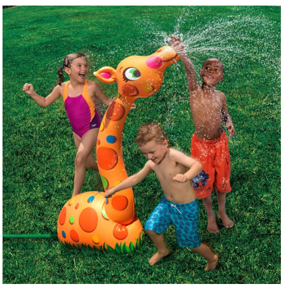 Banzai Giraffe silly splash Inflatable yard Sprinkler Spray Toy for Kids toddler