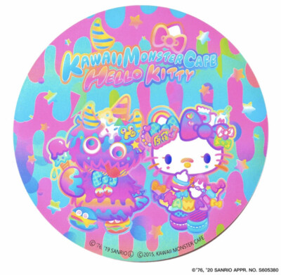 Sanrio Japan Hello Kitty Kawaii Monster Cafe Collaboration 4  Sticker Anime Cute