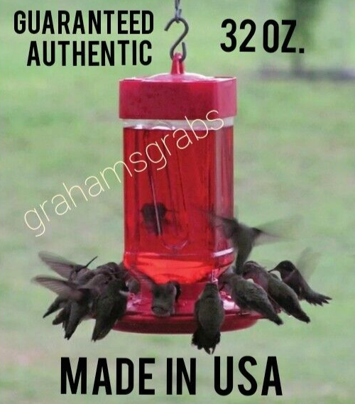 FIRST NATURE HUMMINGBIRD FEEDER  32 OZ WIDE MOUTH #3055 EASY CLEAN MADE IN USA!