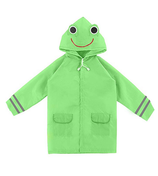 TRIBUTE Safe PVC-Free Kids Rain Coat - Boys & Girls Ages 7-12 With Zipper Fun!~