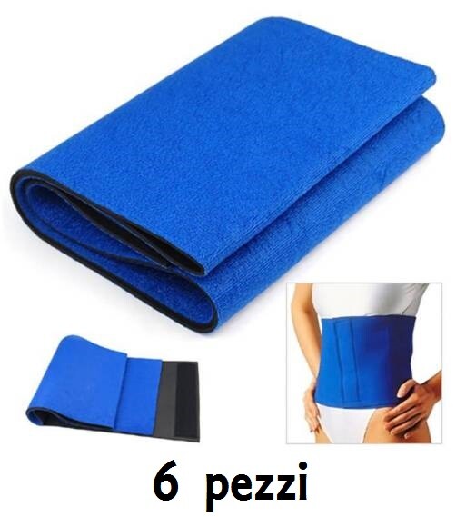 Set 6 Pz Fascia Sauna Dimagrante Panciera Brucia Grassi Snellente Pancia moc