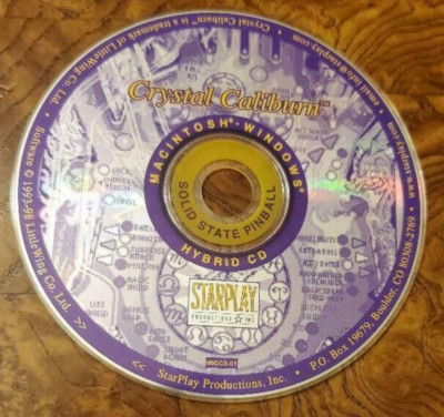 Crystal Caliburn Solid State Pinball Hybrid CD Macintosh and Windows