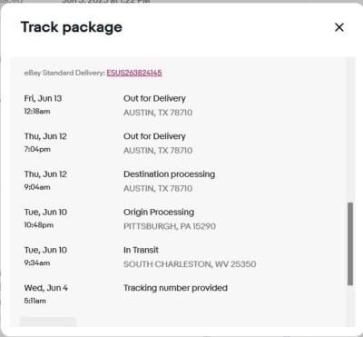 Item photo(s) from verified buyer