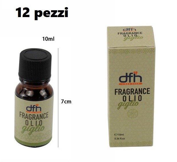 Set 12 Oli Essenziali 10ml Profumo Ambiente Fragrance Oil Giglio dfh