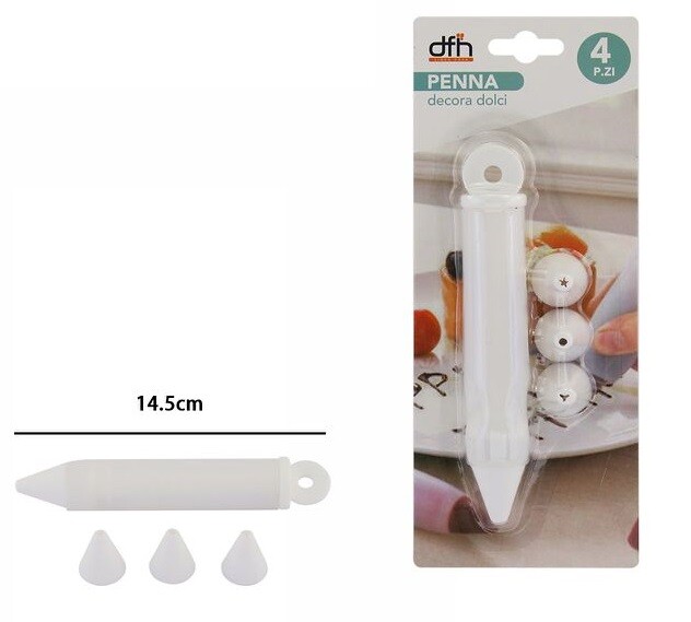 Penna Con 3 Beccucci Decorare Torte Per Decorazione Dolci Pasticceria dfh
