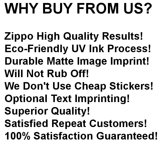 CUSTOM 2 SIDED ZIPPO LIGHTER PERSONALIZE BOTH SIDES WITH YOUR IMAGES OR LOGOS