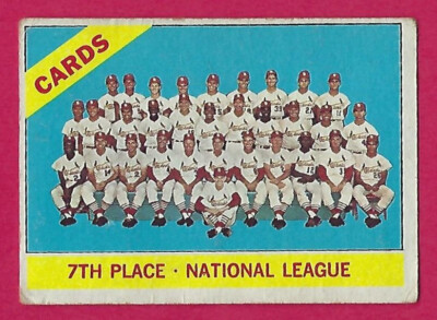 1966 Topps St. Louis Cardinals Cards Team Card# 379 - VG