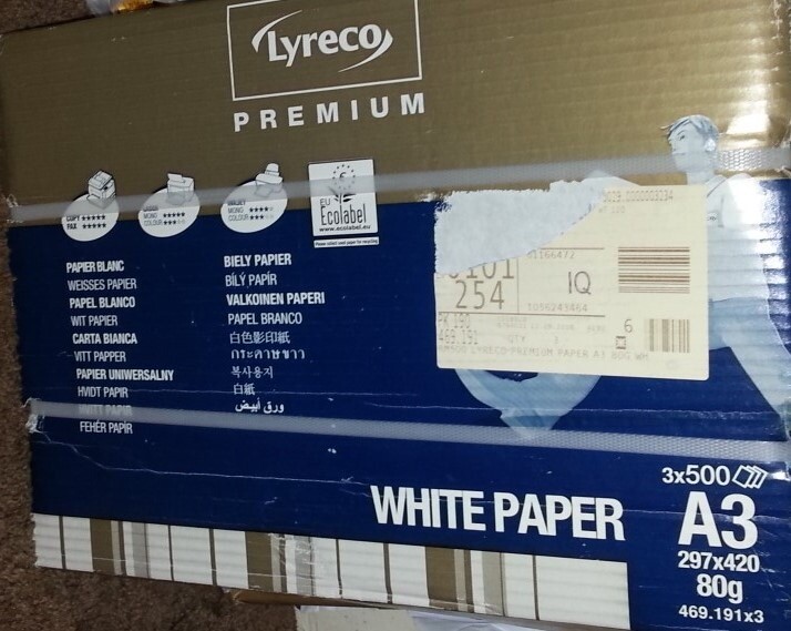 New Lyreco premium A3 80g printer paper 500 sheets in Paisley