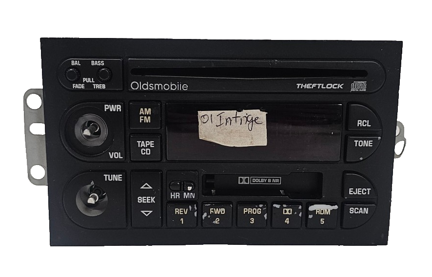 01 Olds Intrigue Am Fm Stereo Cassette Cd Player Stereo Receiver Button Missing