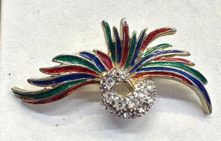 孔雀28 Peacock Rhinestone Vintage Pin Brooch J-628 | eBay