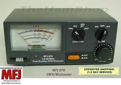MFJ 870 1.6 - 60 MHz, Peak Reading SWR & Wattmeter, Range 1 - 3000 Watts, NEW. Buy it now for 86.5