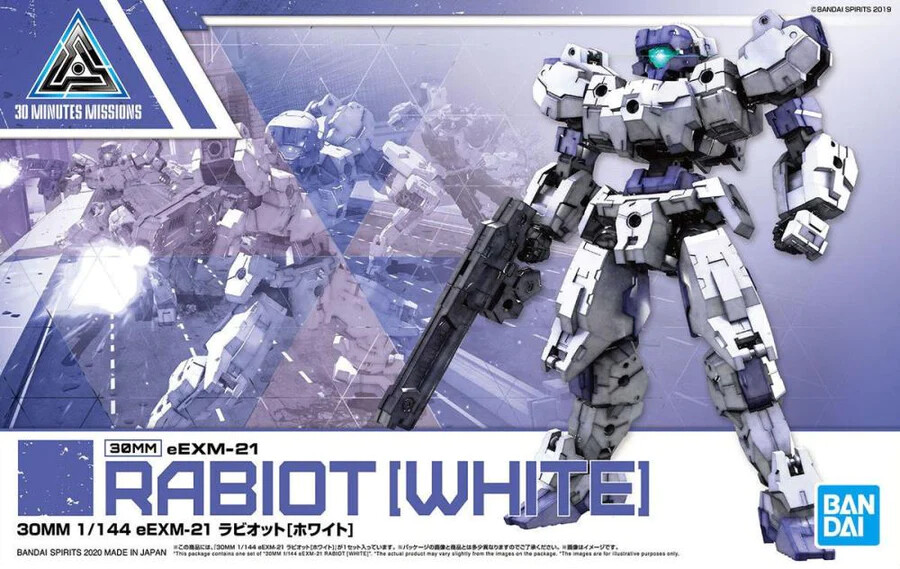 30-минутные миссии #23 eEXM-21 (белый Рабиот) Комплект модели 30 мм Bandai Hobby