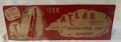 Marx Extremely Rare VINTAGE ICBM Rocket with Launching Pad and Gantry 