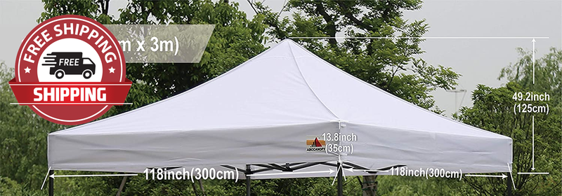 Replacement Canopy Top for Pop up Canopy Tent (10X10, White)