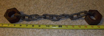 Shackles nuts chain steampunk rusty rock art battle prop welded steel industrial