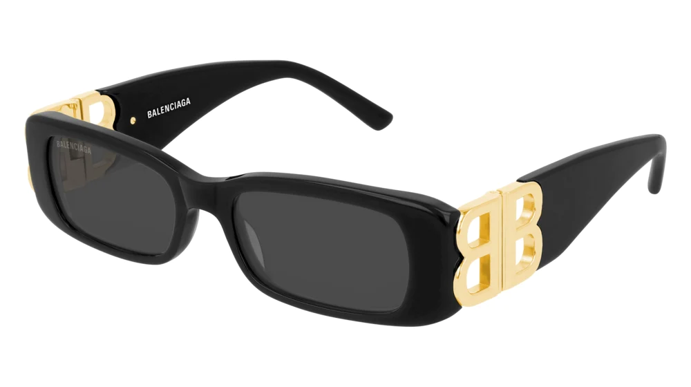 Pre-owned Balenciaga Sunglasses Bb0096s 001 51-18-130 Black/gold Retail $520 In Gray