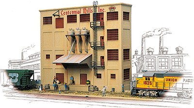 Walthers - Cornerstone Series� Background Building - Centennial Mills - HO Kit