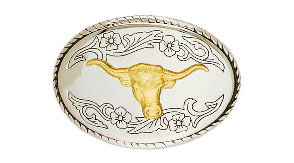 Men's Cowboy Silver Plated Belt Buckles