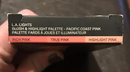 smashbox L.A. Lights Blush & Highlight Palette in Pacific Coast Pink NIB