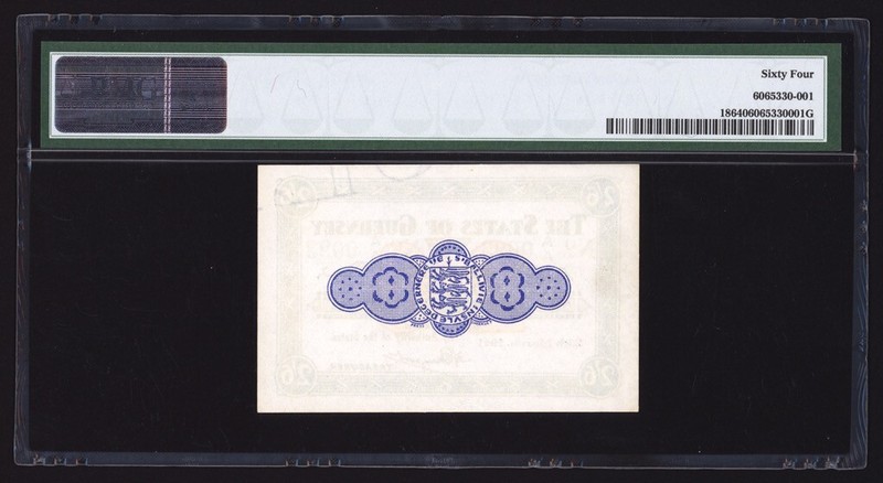 Guernsey 2/6 - 2 Shillings 6 Pence 1941 P18 PMG Choice Uncirculated 64 - LOW #