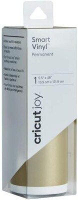 Cricut Smart Permanent Vinyl (5.5in x 48in, Gold) for Joy machine - matless cut