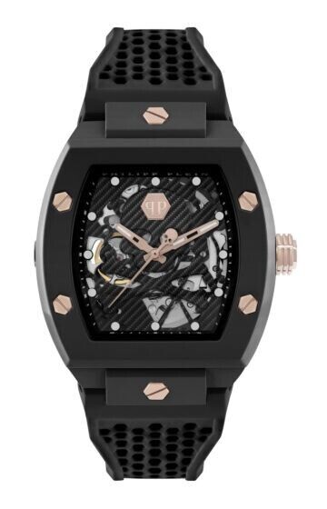Pre-owned Philipp Plein The $keleton Ecoceramic (pwvba0523) Men's Black Automatic Watch