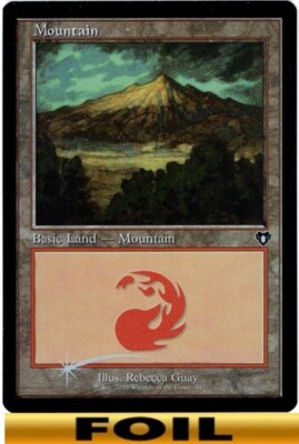 1x - Mountain (#447) - RETRO FOIL - Commander Masters - NM MTG