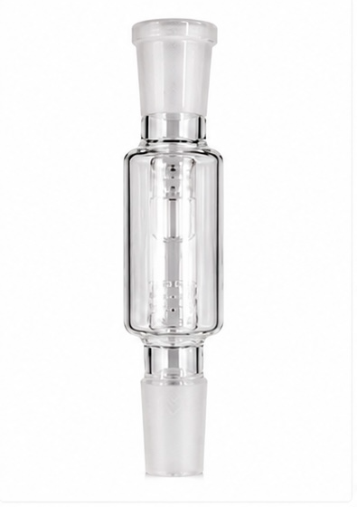 Glass Adapter Frosted Joint Clear Borosilicate Glass Straight Inline 14mm