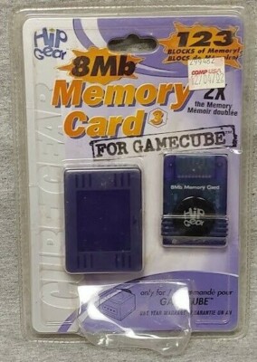 Hip Gear 8MB 2X Memory Card for Nintendo Gamecube Brand NEW Sealed 123 blocks
