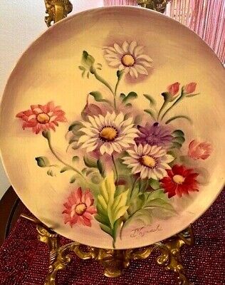 Vintage Hutschenreuther Favorite Series Factory Decorated Hand Painted Red Poppy Small Plate Artist Signed