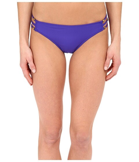 Ella Moss Womens Swimwear Stella Side Strap Bikini Bottom Hipster Blue Size M