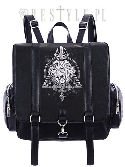 Restyle Occult Gothic Cat Skull Moon Punk Psychobilly Emo