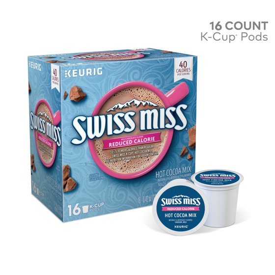 Swiss Miss Sensible Sweets Light Reduced Calorie Cocoa 16 to 132 Keurig K cups
