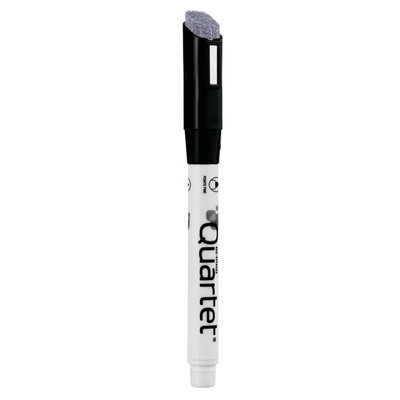 Quartet Classic Low Odor Dry-Erase Markers, Fine Tip, DryGuard Ink, Black, 12