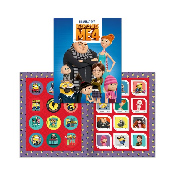 DESPICABLE ME 4 ILLUMINATION'S◉Australia $1.50 x 12 Postage Stamp Pack◉Collector