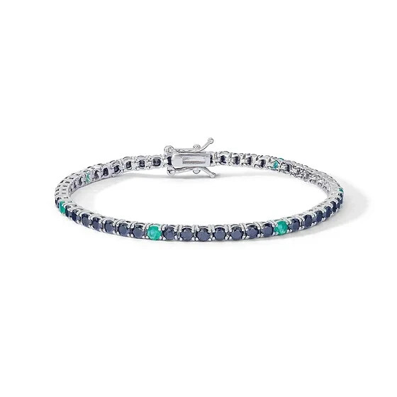 Comete Bracelet Tennis Homme Argent 925 Taille 19 Cod. Ubr 1252 M19