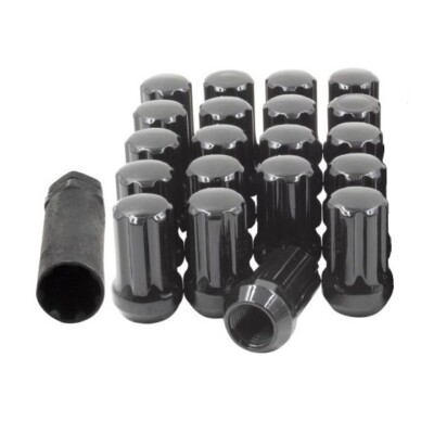 Black Spline Lug Nuts for 2020-2024 C8 Corvette Stingray Z06 ZO6 Wheel Lugnut