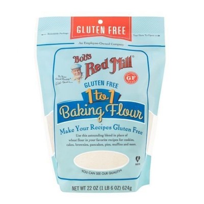 Мука для выпечки Bobs Red Mill без глютена, от 1 до 1, пакетик на 22 унции