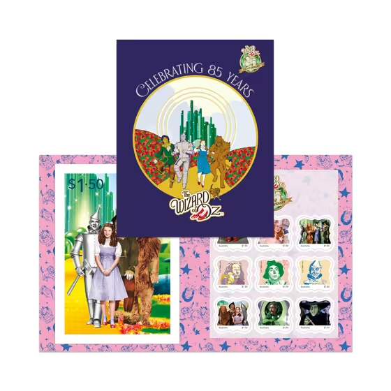The Wizard of Oz CELEBRATING 85 YEARS◉Australia $1.50 x 10 Postage Stamp Pack◉Oz