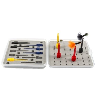 Snowbee Fly Tying Display Set - Drying varnished, glued, resin flies
