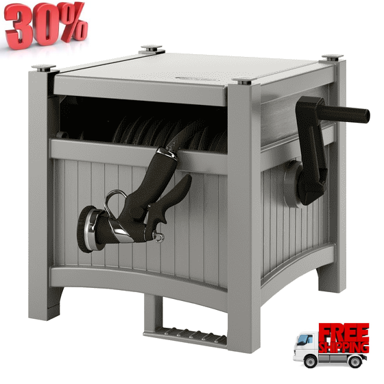 Suncast 100 ft. Hose Hideaway Hose Reel, Gray