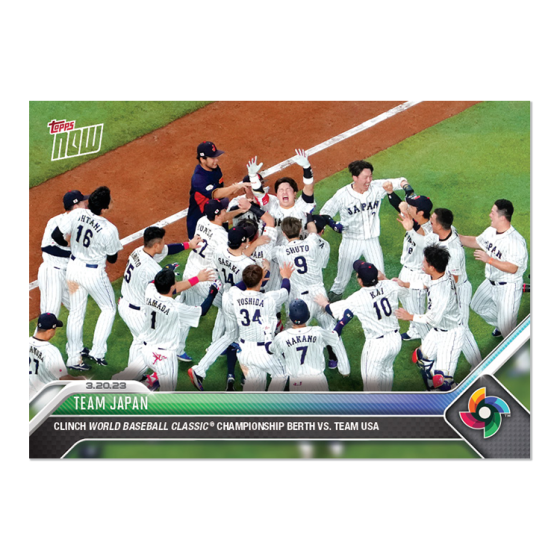 【PSA10】 2023 Topps Now Team Japan TEAM JAPAN WINS * PSA 10 * TOPPS NOW 2023 WORLD BASEBALL