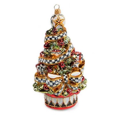 For MacKenzie-Childs Glass Ornament - Courtly Ribbon Tree
