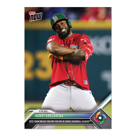 topps now アロサレーナ Randy Arozarena #549 2023 Topps NOW Randy Arozarena #WBC-49 ~ Mexico ~ PR 557 | eBay