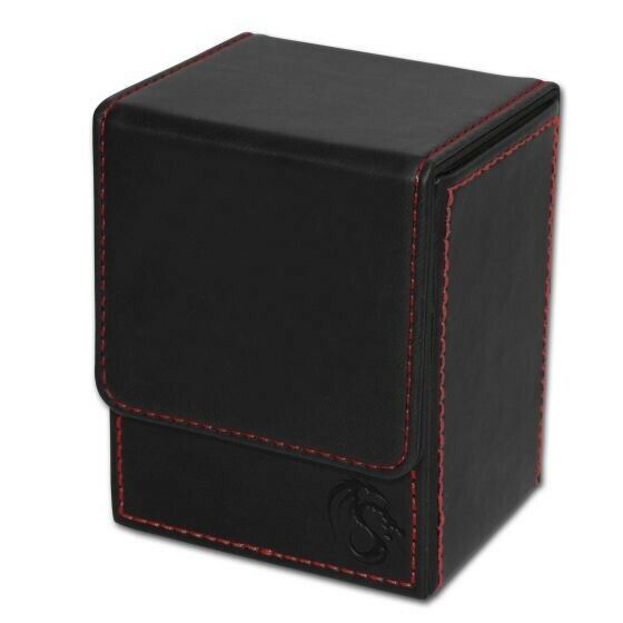 BCW Black Deck Case LX Gaming Card Leatherette Magic the Gathering Storage Box